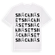 White t-shirt med Snäcknäset ordlek t-shirt