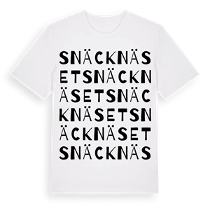 Snäcknäset ordlek t-shirt – ekologisk bomull t-shirt från Pinshirt