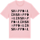 Pink Cotton t-shirt med Snappdalen ordlek t-shirt