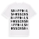 White t-shirt med Snappdalsmossen ordlek t-shirt