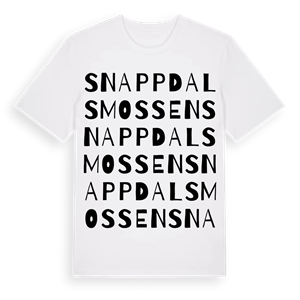 Snappdalsmossen ordlek t-shirt – ekologisk bomull t-shirt från Pinshirt