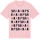 Pink Cotton t-shirt med Snararp ordlek t-shirt