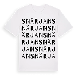 Snärjan ordlek t-shirt – ekologisk bomull t-shirt från Pinshirt