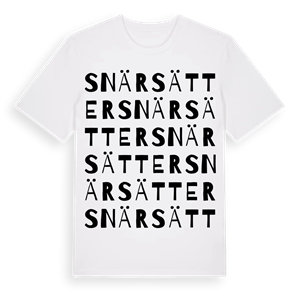 Snärsätter ordlek t-shirt – ekologisk bomull t-shirt från Pinshirt
