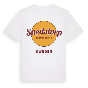 Snedstorp cirkel t-shirt – ekologisk bomull t-shirt från Pinshirt