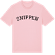 Pink Cotton t-shirt med Snippen böjd t-shirt