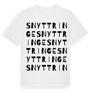 Snyttringe ordlek t-shirt – ekologisk bomull t-shirt från Pinshirt