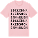 Pink Cotton t-shirt med Sockenmarken ordlek t-shirt