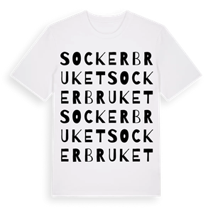 Sockerbruket ordlek t-shirt – ekologisk bomull t-shirt från Pinshirt