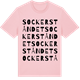 Pink Cotton t-shirt med Sockerståndet ordlek t-shirt