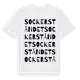 White t-shirt med Sockerståndet ordlek t-shirt
