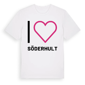 Jag älskar Söderhult t-shirt stort tryck – ekologisk bomull t-shirt från Pinshirt
