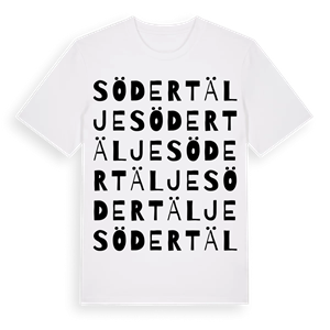 Södertälje ordlek t-shirt – ekologisk bomull t-shirt från Pinshirt
