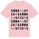 Pink Cotton t-shirt med Södra Aspenäs ordlek t-shirt