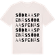 Vintage White t-shirt med Södra Aspenäs ordlek t-shirt