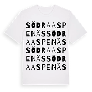 Södra Aspenäs ordlek t-shirt – ekologisk bomull t-shirt från Pinshirt