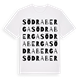 White t-shirt med Södra Berga ordlek t-shirt