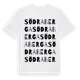 White t-shirt med Södra Berga ordlek t-shirt