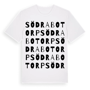 Södra Botorp ordlek t-shirt – ekologisk bomull t-shirt från Pinshirt