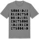 Mid Heather Gray t-shirt med Södra Djurledet ordlek t-shirt