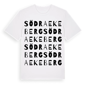 Södra Ekeberg ordlek t-shirt – ekologisk bomull t-shirt från Pinshirt