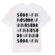 White t-shirt med Södra Finnö ordlek t-shirt