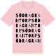 Pink Cotton t-shirt med Södra Grantorp ordlek t-shirt