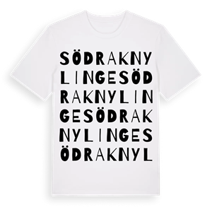 Södra Knylinge ordlek t-shirt – ekologisk bomull t-shirt från Pinshirt