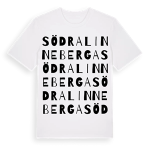 Södra Linneberga ordlek t-shirt – ekologisk bomull t-shirt från Pinshirt