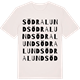 Vintage White t-shirt med Södra Lund ordlek t-shirt