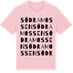 Pink Cotton t-shirt med Södra mossen ordlek t-shirt