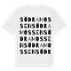 White t-shirt med Södra mossen ordlek t-shirt