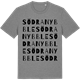 Mid Heather Gray t-shirt med Södra Nybble ordlek t-shirt