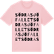 Pink Cotton t-shirt med Södra Sjöfallet ordlek t-shirt