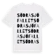 White t-shirt med Södra Sjöfallet ordlek t-shirt