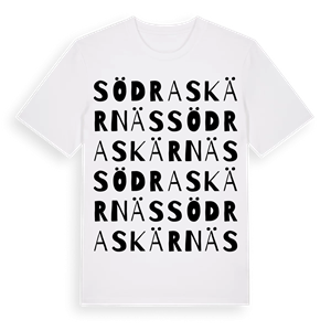 Södra Skärnäs ordlek t-shirt – ekologisk bomull t-shirt från Pinshirt