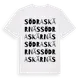 White t-shirt med Södra Skärnäs ordlek t-shirt