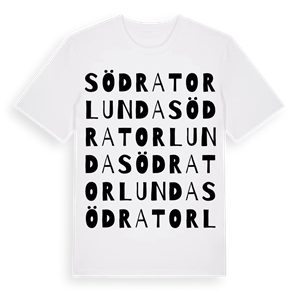Södra Torlunda ordlek t-shirt – ekologisk bomull t-shirt från Pinshirt