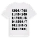White t-shirt med Södra Torlunda ordlek t-shirt