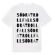 White t-shirt med Södra Trollfall ordlek t-shirt