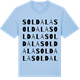 Blue Soul t-shirt med Soldala ordlek t-shirt