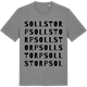 Mid Heather Gray t-shirt med Sollstorp ordlek t-shirt