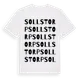 White t-shirt med Sollstorp ordlek t-shirt