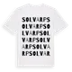 White t-shirt med Solvarp ordlek t-shirt