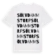 White t-shirt med Sölvdammstorp ordlek t-shirt
