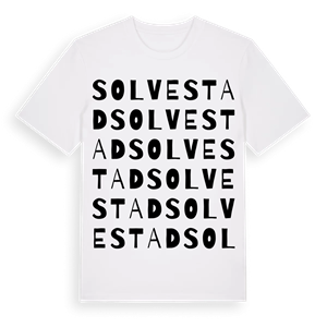 Solvestad ordlek t-shirt – ekologisk bomull t-shirt från Pinshirt