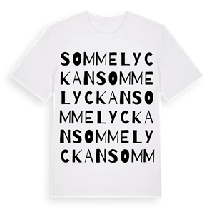 Sommelyckan ordlek t-shirt – ekologisk bomull t-shirt från Pinshirt