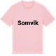 Pink Cotton t-shirt med Somvik fetstil t-shirt