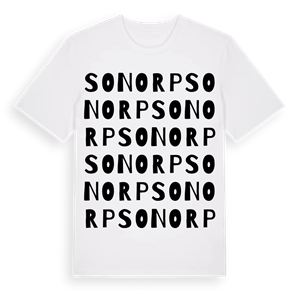 Sonorp ordlek t-shirt – ekologisk bomull t-shirt från Pinshirt