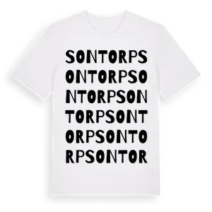 Sontorp ordlek t-shirt – ekologisk bomull t-shirt från Pinshirt